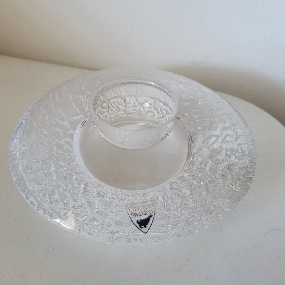Orrefors Discus Votive, CLEAR